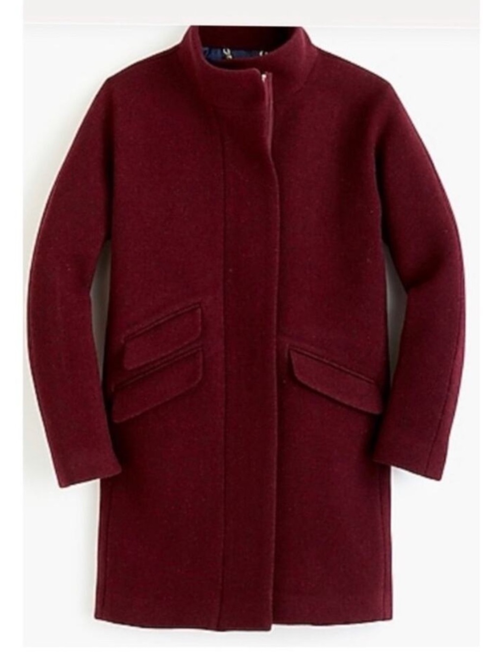 J.Crew Italian Stadium Wool Cloth High Collar Cocoon Jacket
